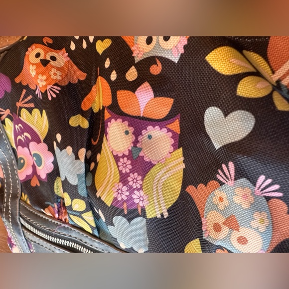 Lily Bloom Multicolor Owl Print Shoulder Bag - Picture 3 of 7